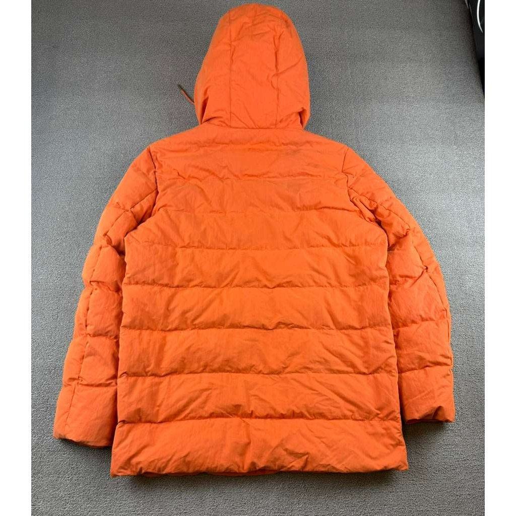 Brooks Brothers Quilted Down Hooded Parka Medium Jacket Orange
