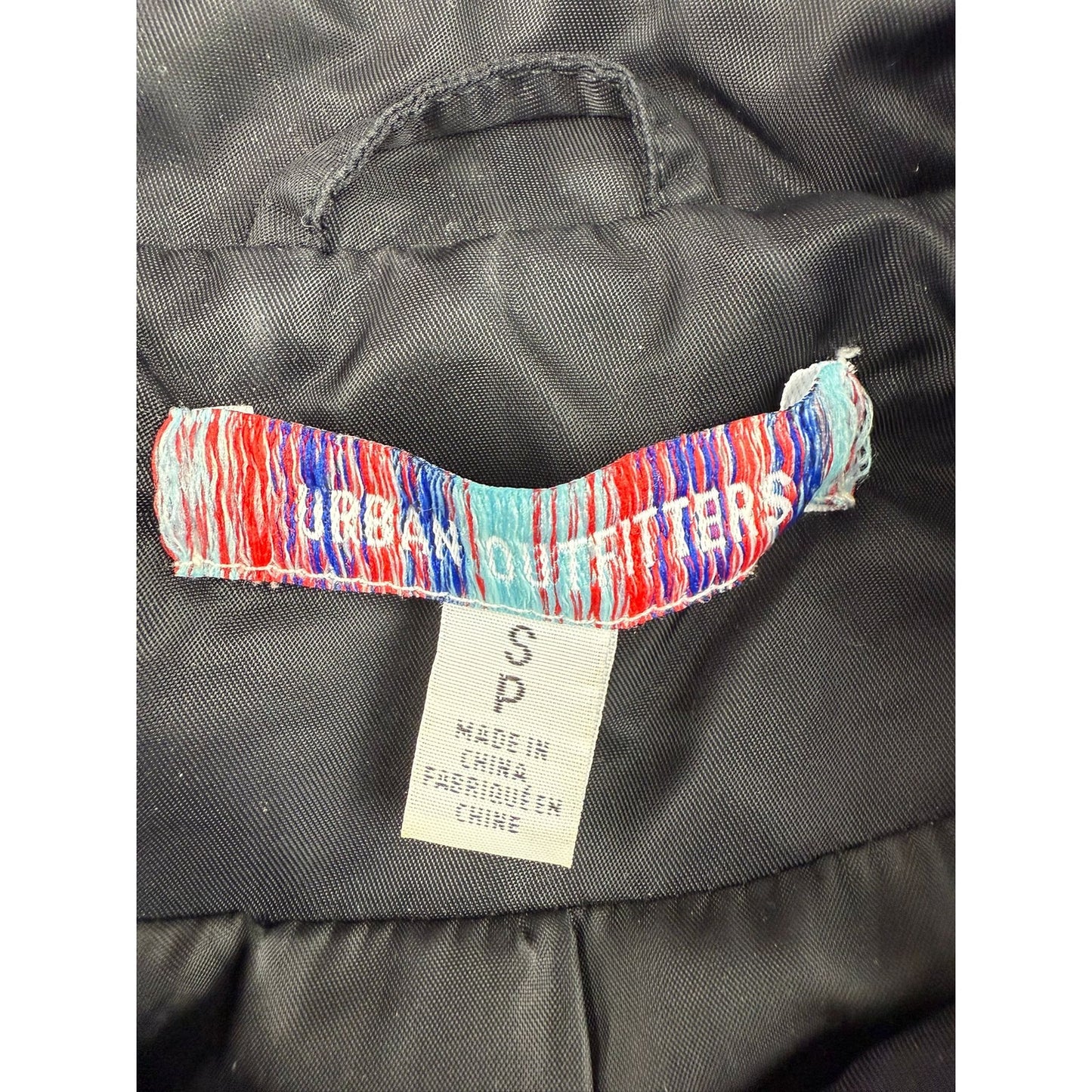 Urban Outfitters Women's Small Kyle Black Cropped Bomber Jacket Full Zip