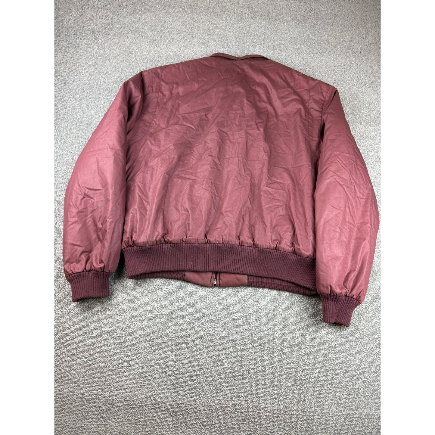 Vintage Members Only Bomber Jacket Mens 44 Crimson Red Cafe Racer Full Zip 80s