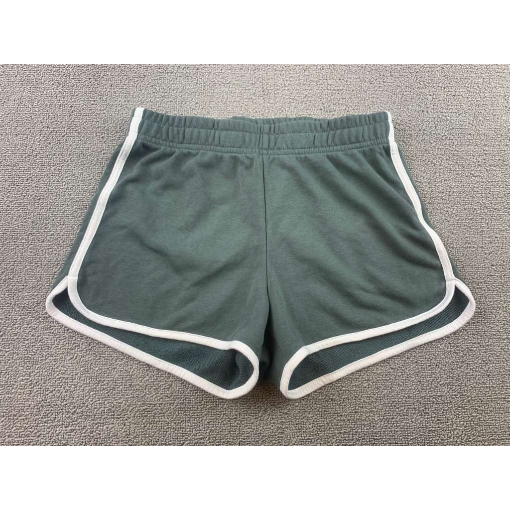 Fox Women XS Green White Athletic Running Shorts Trim Dolphin Hem