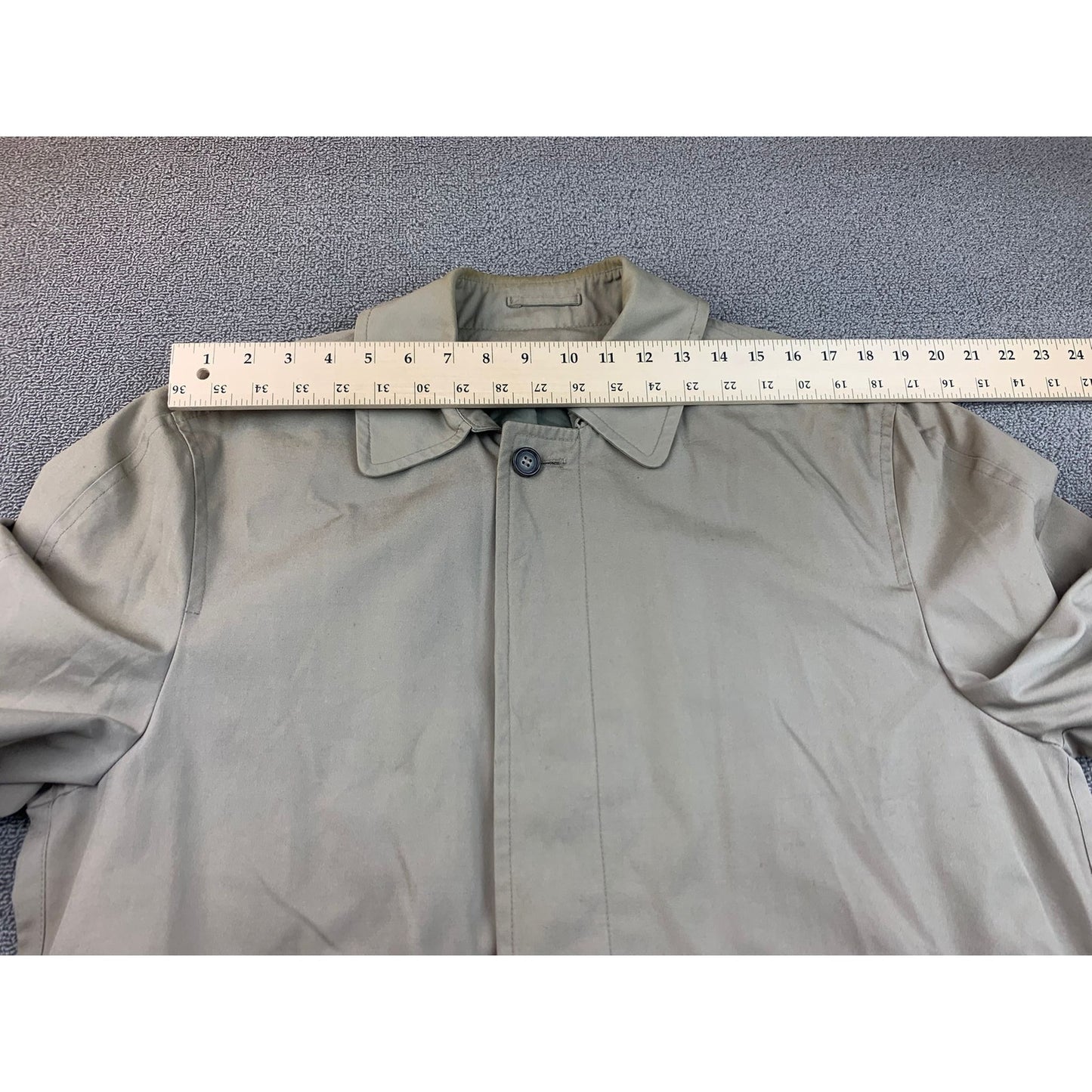 Vintage London Fog Men's Size 36 Regular Beige Full Length Trench Rain Coat