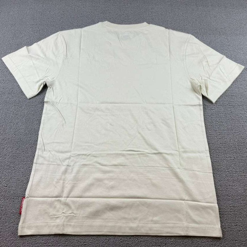Members Only T Shirt Men M Cream Embroidered Scary Bear Knife Graphic Cotton