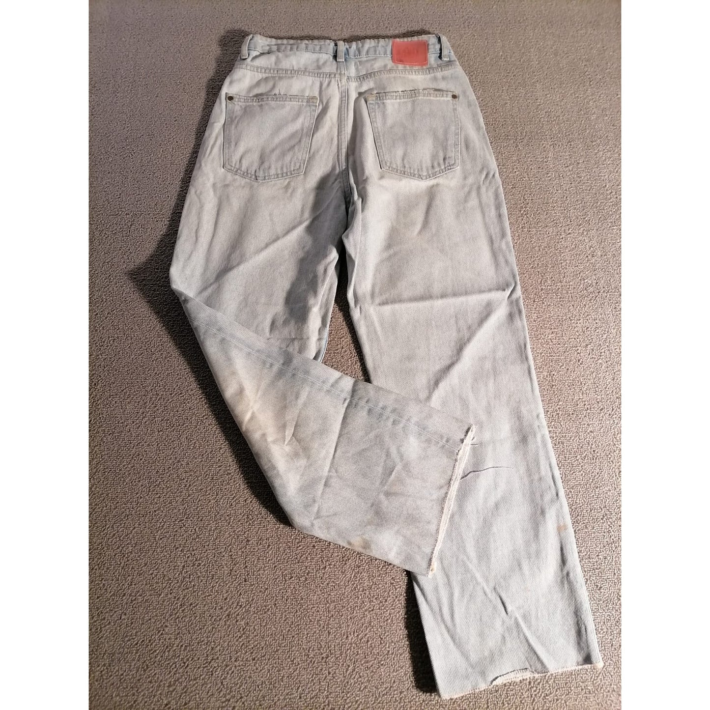 Zara Straight Leg Jeans Womens Light Wash USA 4