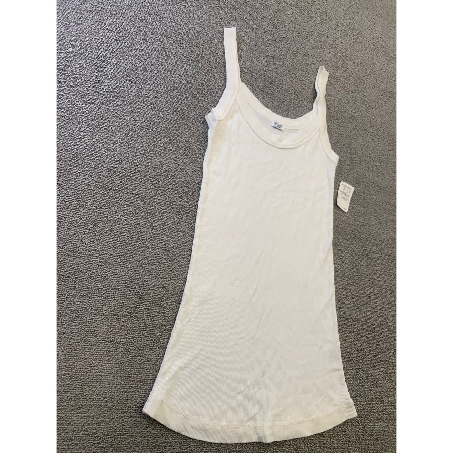 Splendid Women's Large White Ribbed Tank Top Sleeveless Shirt