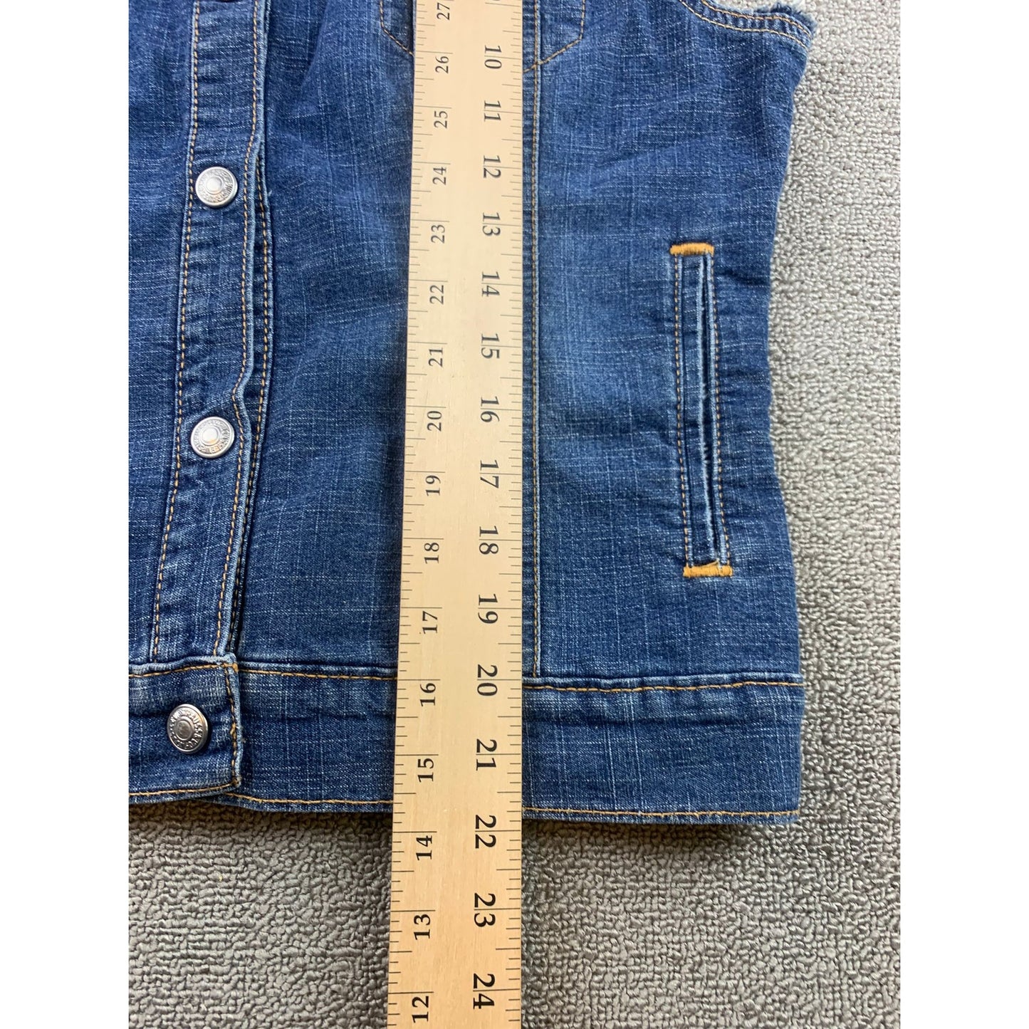 Levi's Easy Ryder Jacket Size M Blue Wash Trucker Denim Vest DIY Cut Off Sleeve