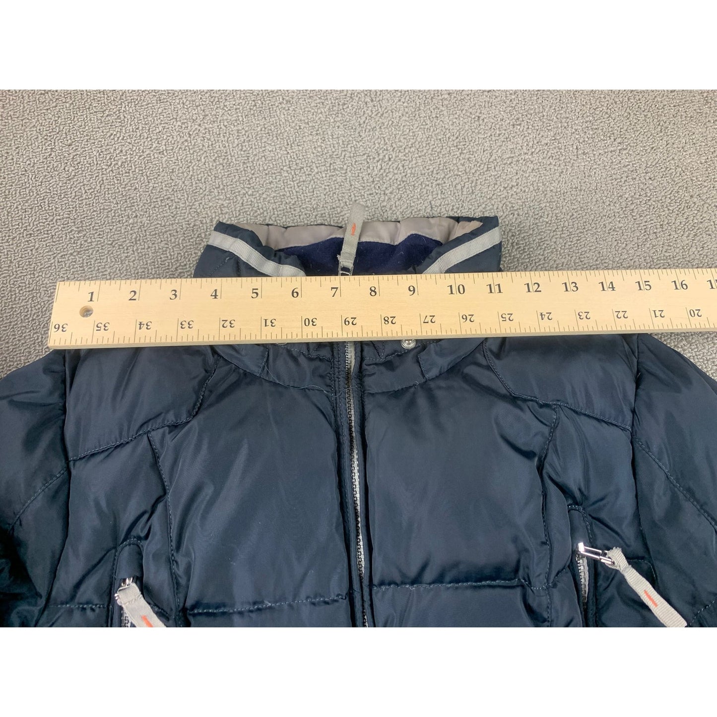 Snowimage Women's Small Navy Blue Belted Puffer Winter Coat