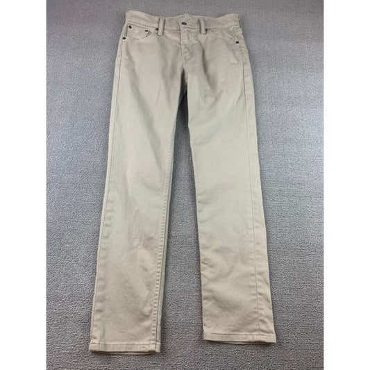Levis 511 Mens 30x30 Beige All Season Slim Fit Stretch Tapered Leg Pants