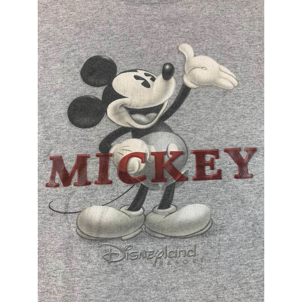 Disneyland Resort Men's M Gray Mickey Graphic T Shirt Heather Classic Park