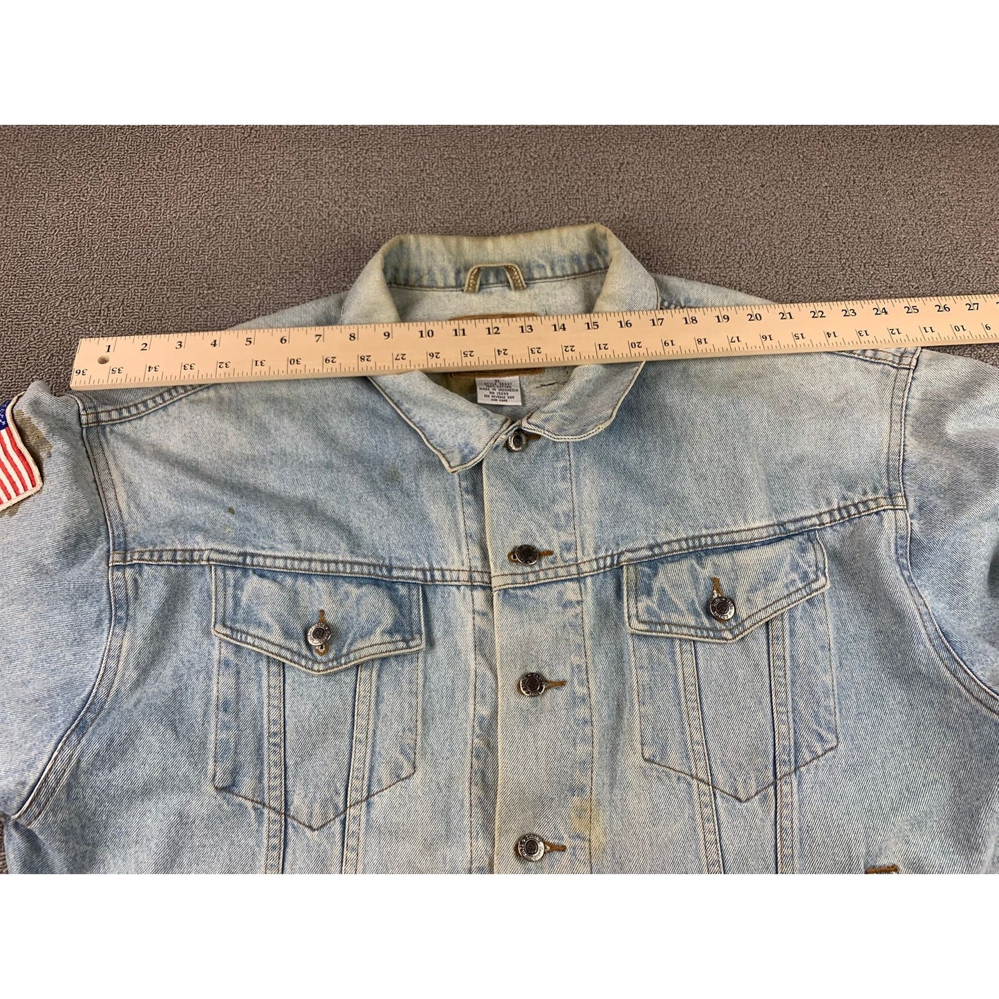 Vintage Canyon River Blues Men XL Denim Jacket With DIY Patches Indonesia Made