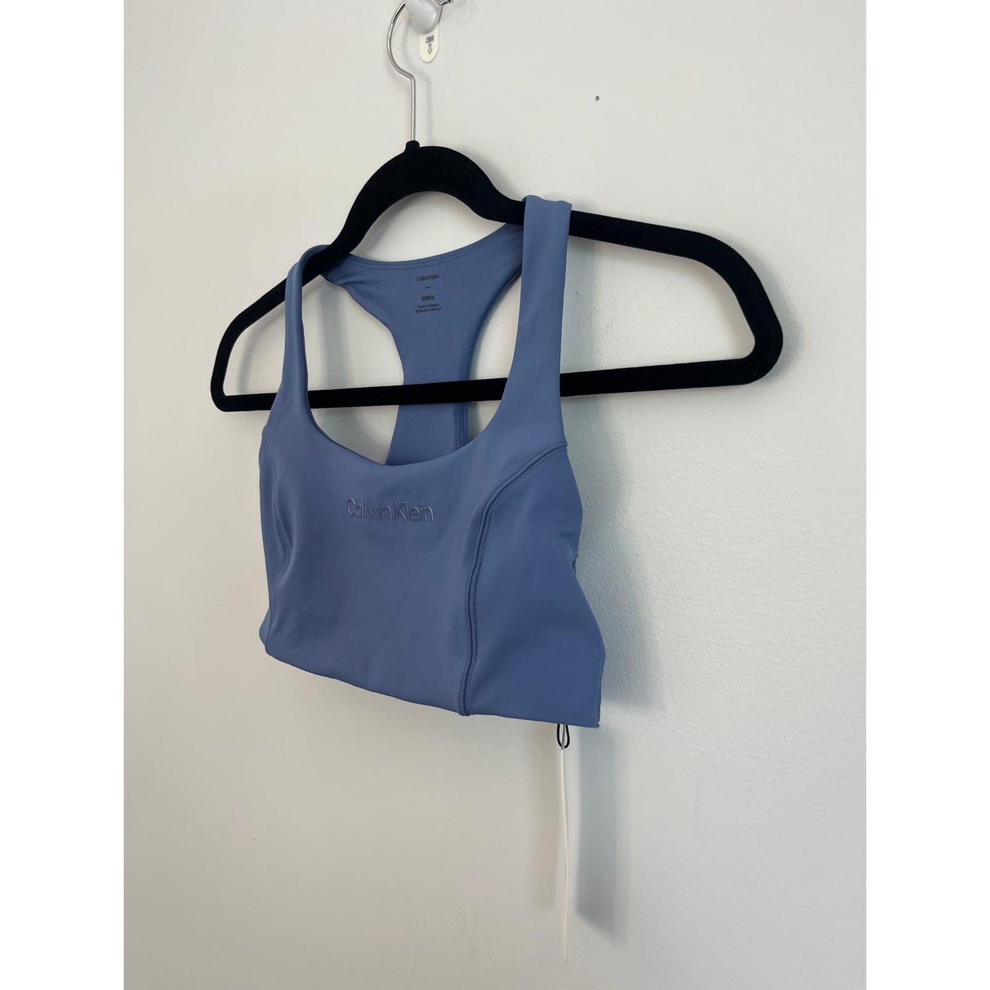 Calvin Klein Sports Bra Women S Blue Racerback Activewear Stretchy