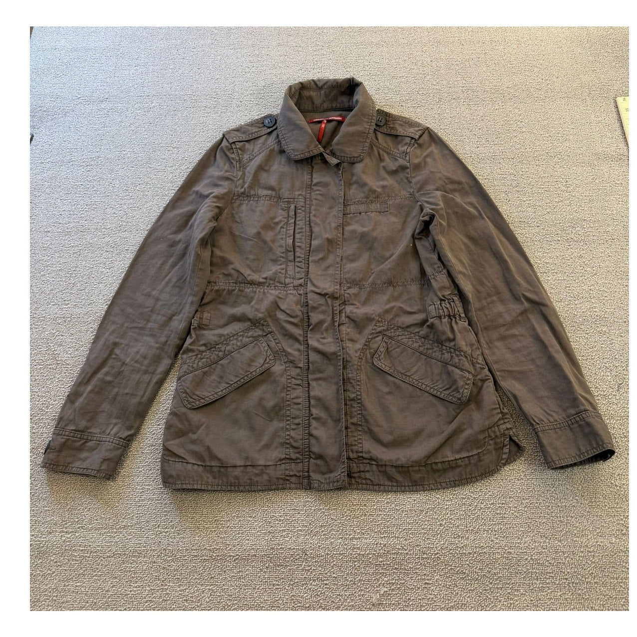 Comptoir des Cotonniers Women's 38 Brown Khaki Utility Field Jacket