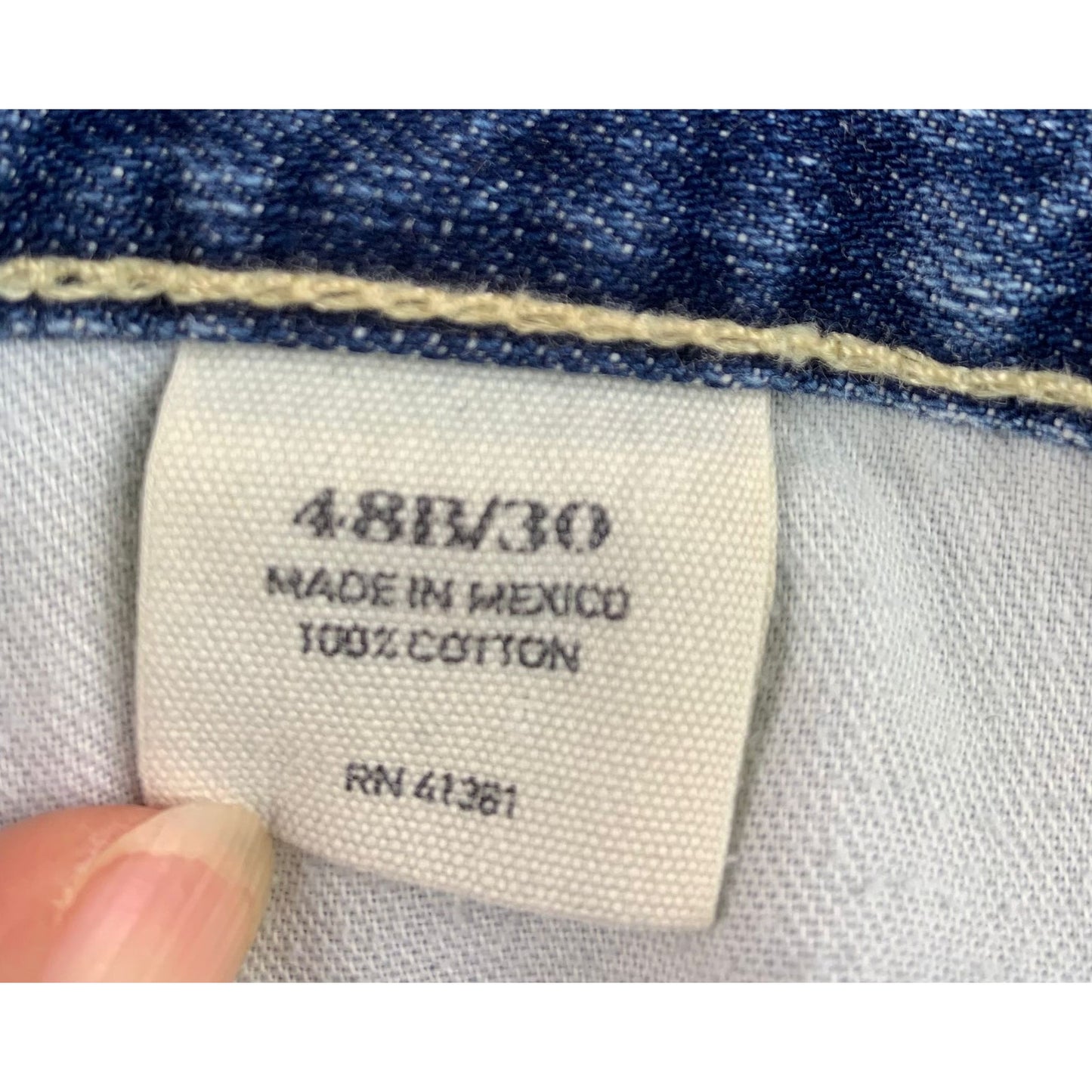 Polo Ralph Lauren Men's 48B/30 Blue Ashmore Original Straight/ Wide Leg Jeans