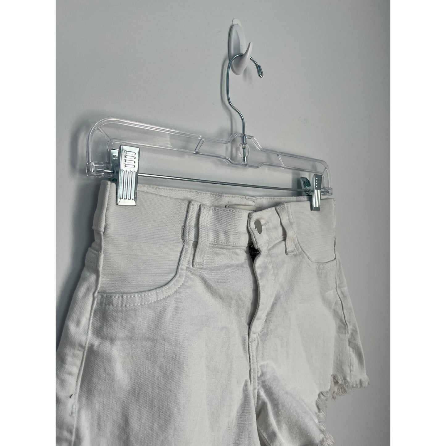 Joes Jeans Ozzie Shorts Women 25 White Denim Cutoff Frayed Hem 4 Inch