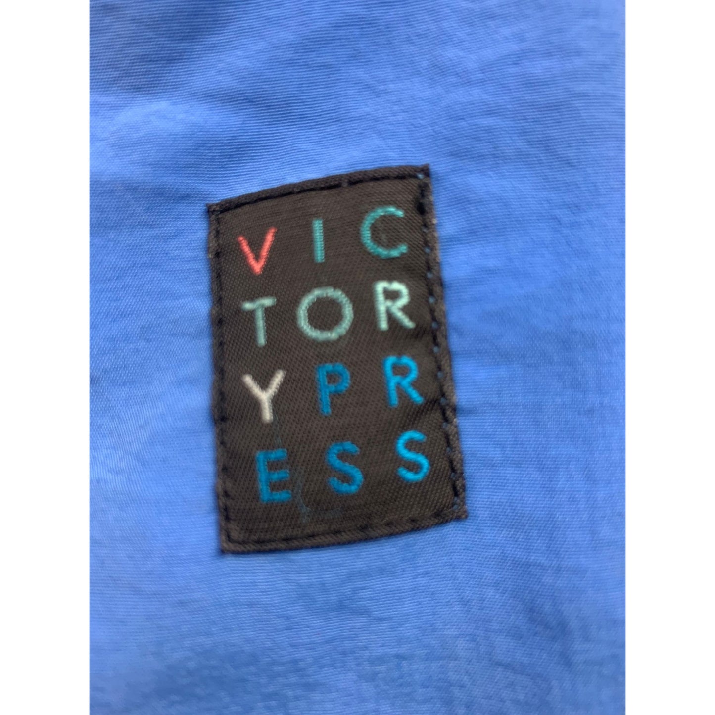 Press Victory Men's Medium Blue Pullover Anorak Hooded Windbreaker Made in USA