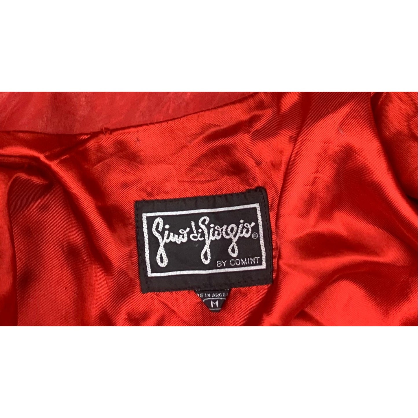 Vintage Gino Di Giorgio Women Medium Red Leather Jacket