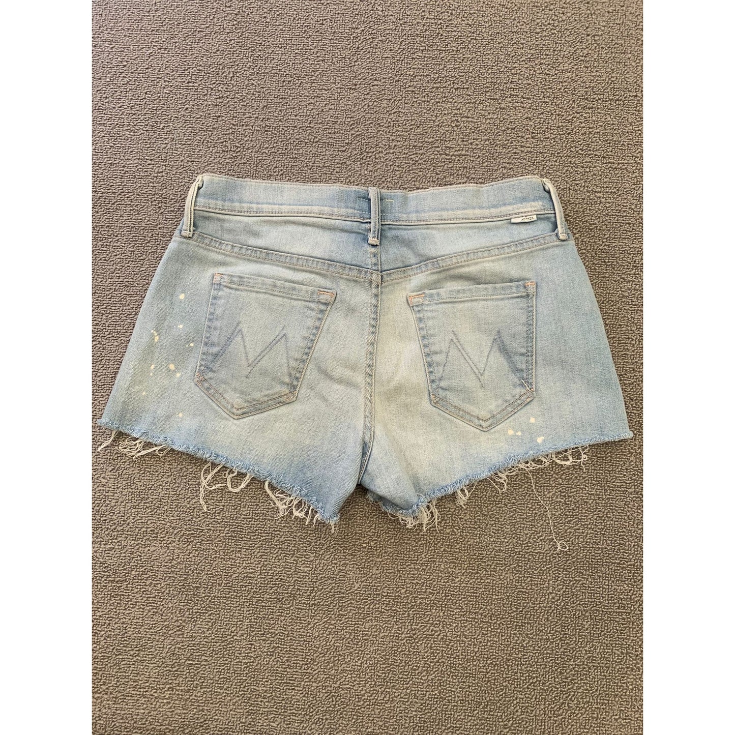 Mother Women's 25 Light Wash Frayed Hem Denim Shorts