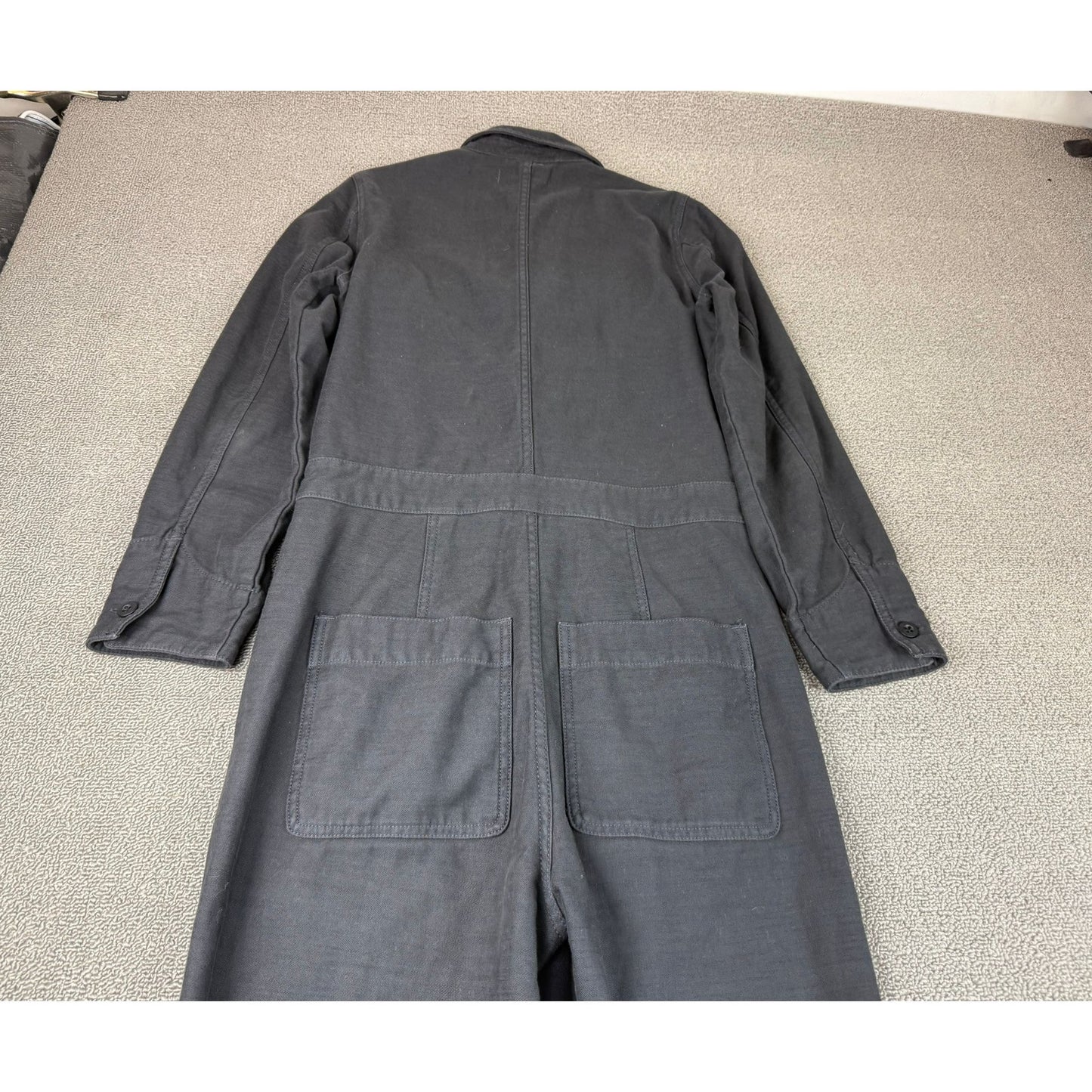 Madewell Women XXS Washed Black Utility Jumpsuit Coveralls Cotton Workwear