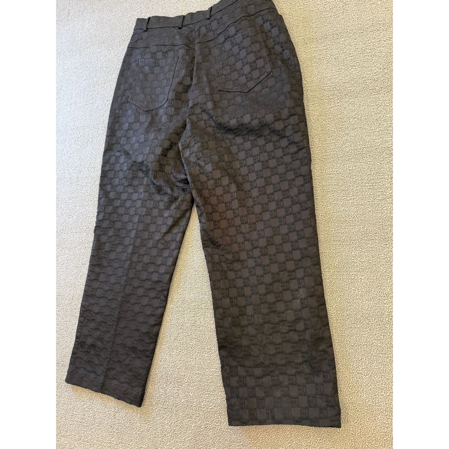 St. John Sport Essentials Women 10 Black SJ Fabric Straight Leg Dress Pants