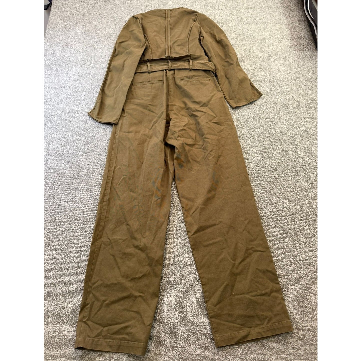 SEA New York Women's Button-Front Brown Wide Leg Jumpsuit