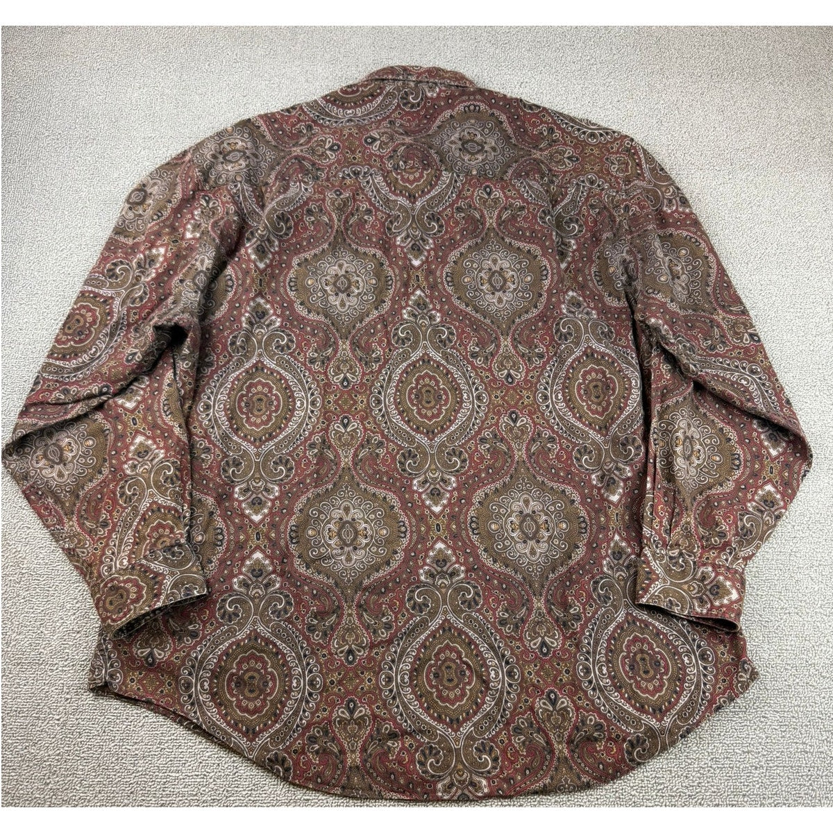 Bill Blass Men Large Multicolor Paisley Button Down Shirt
