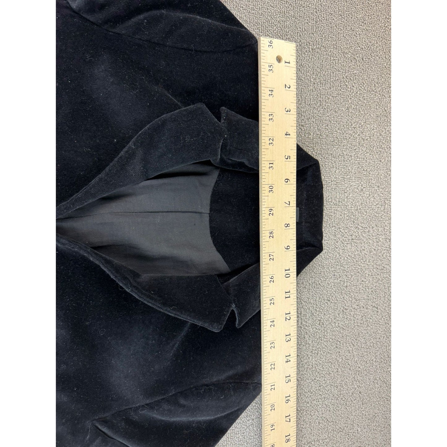 AllSaints Size 8 Black Leni Velvet Coat Button Up Long Cotton