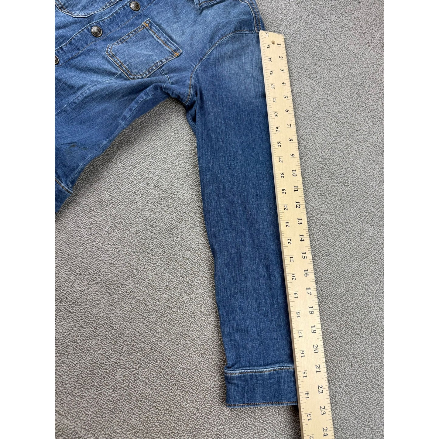 True Religion Women's Small Blue Denim Jumpsuit Romper