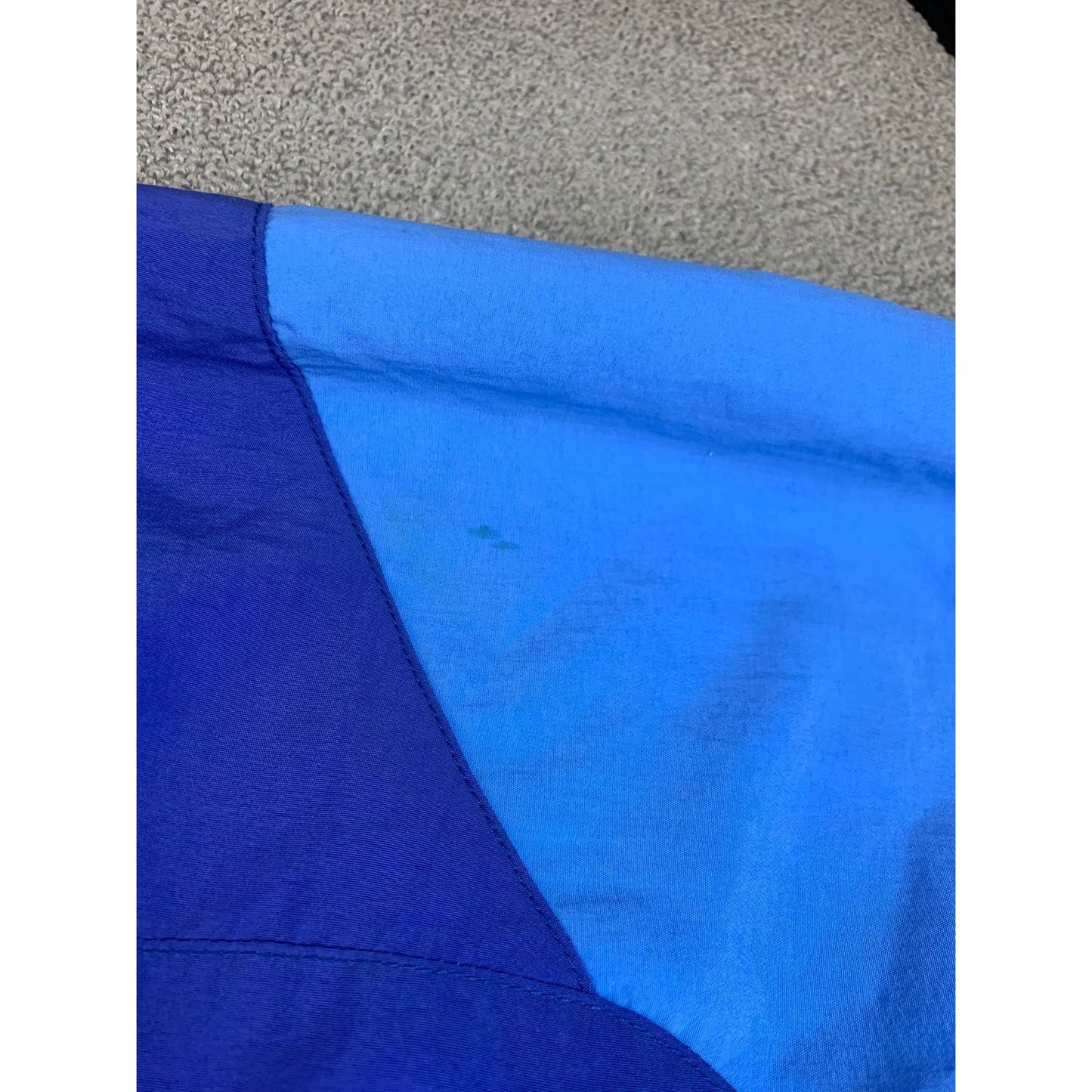 Press Victory Men's Medium Blue Pullover Anorak Hooded Windbreaker Made in USA