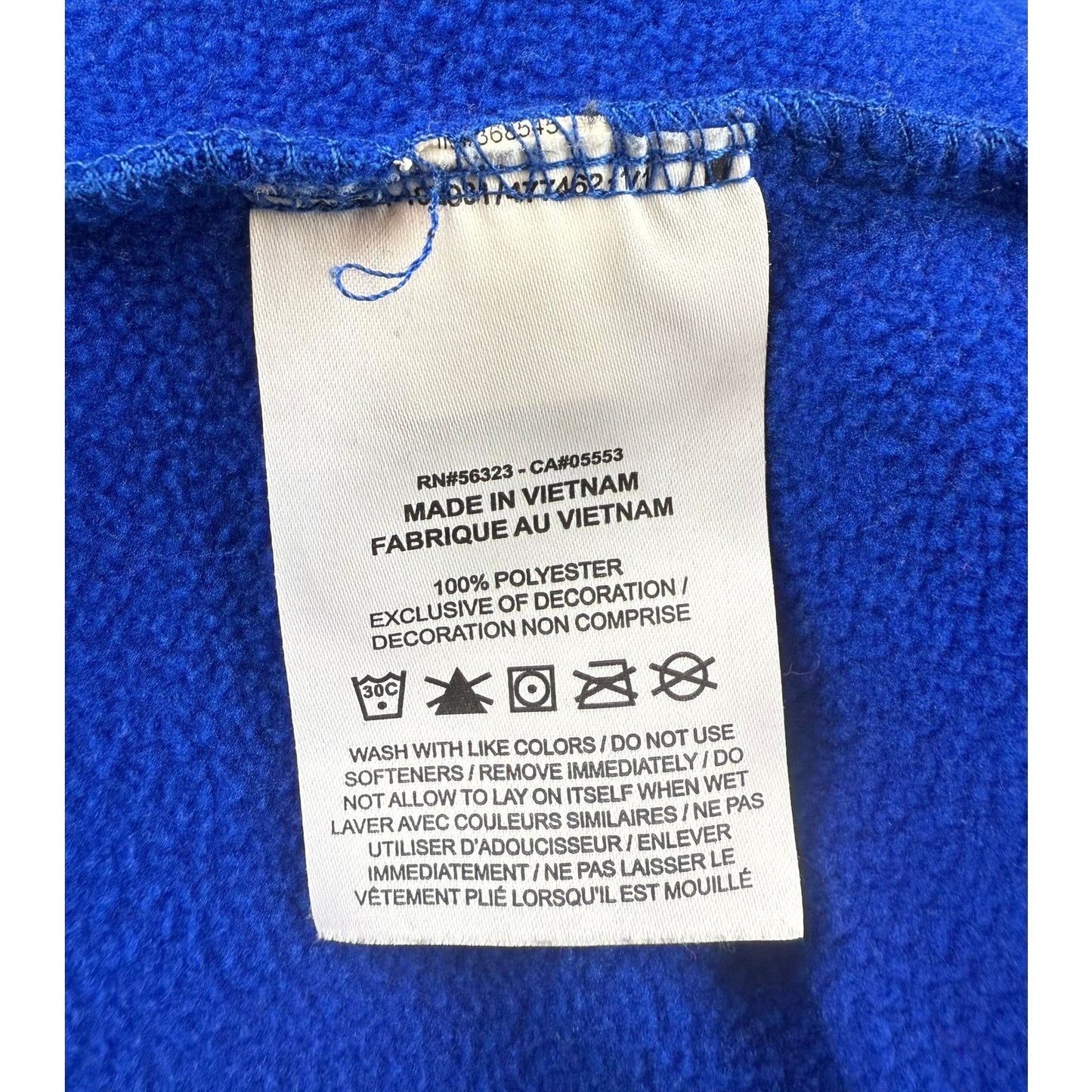 Nike Dri Fit Quarter Zip Pullover Men's M Royal Blue Kangaroo Pocket Vietnam