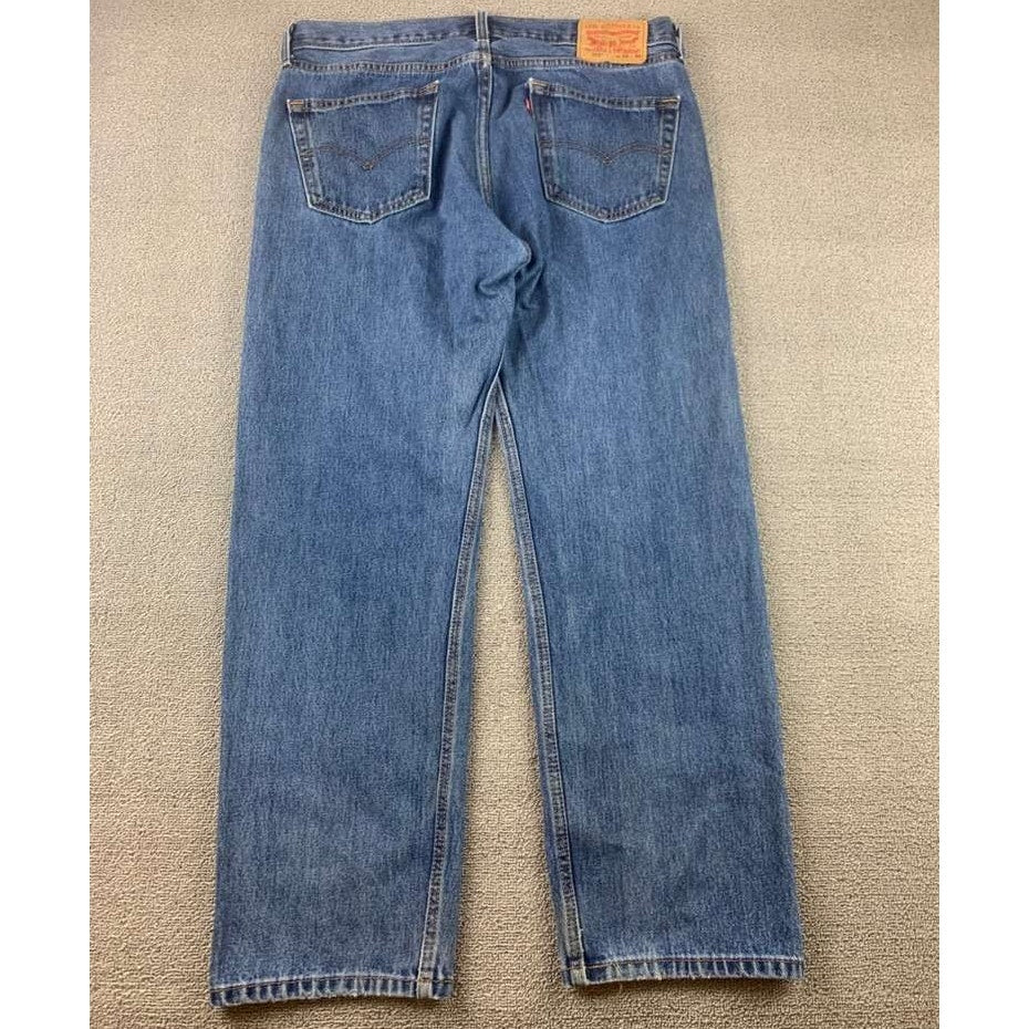 Levi's 505 Men's Jeans Size 35x30 Blue Denim Medium Wash Cotton Casual Straight
