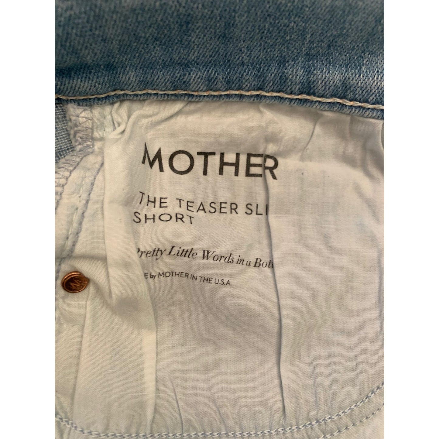 Mother Women's 25 Light Wash Frayed Hem Denim Shorts