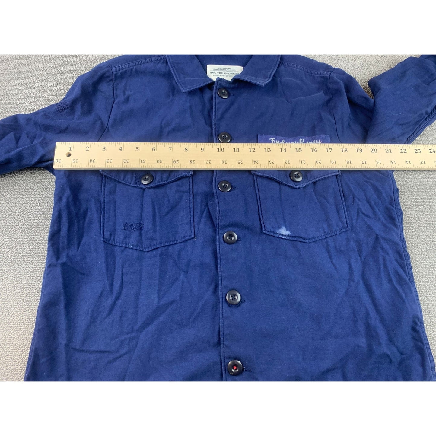 Zara Womens Large Shacket Blue Denim Everything Starts With A Blank Canvas