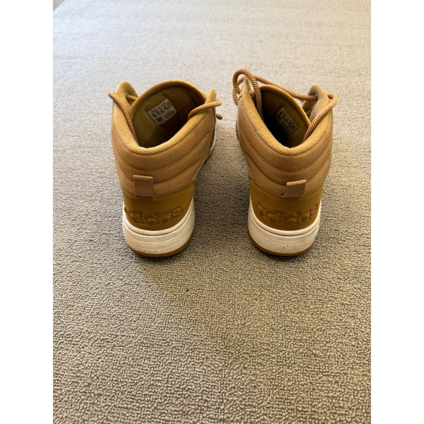 Adidas Men's Tan Brown High-Top Sneakers US10.5