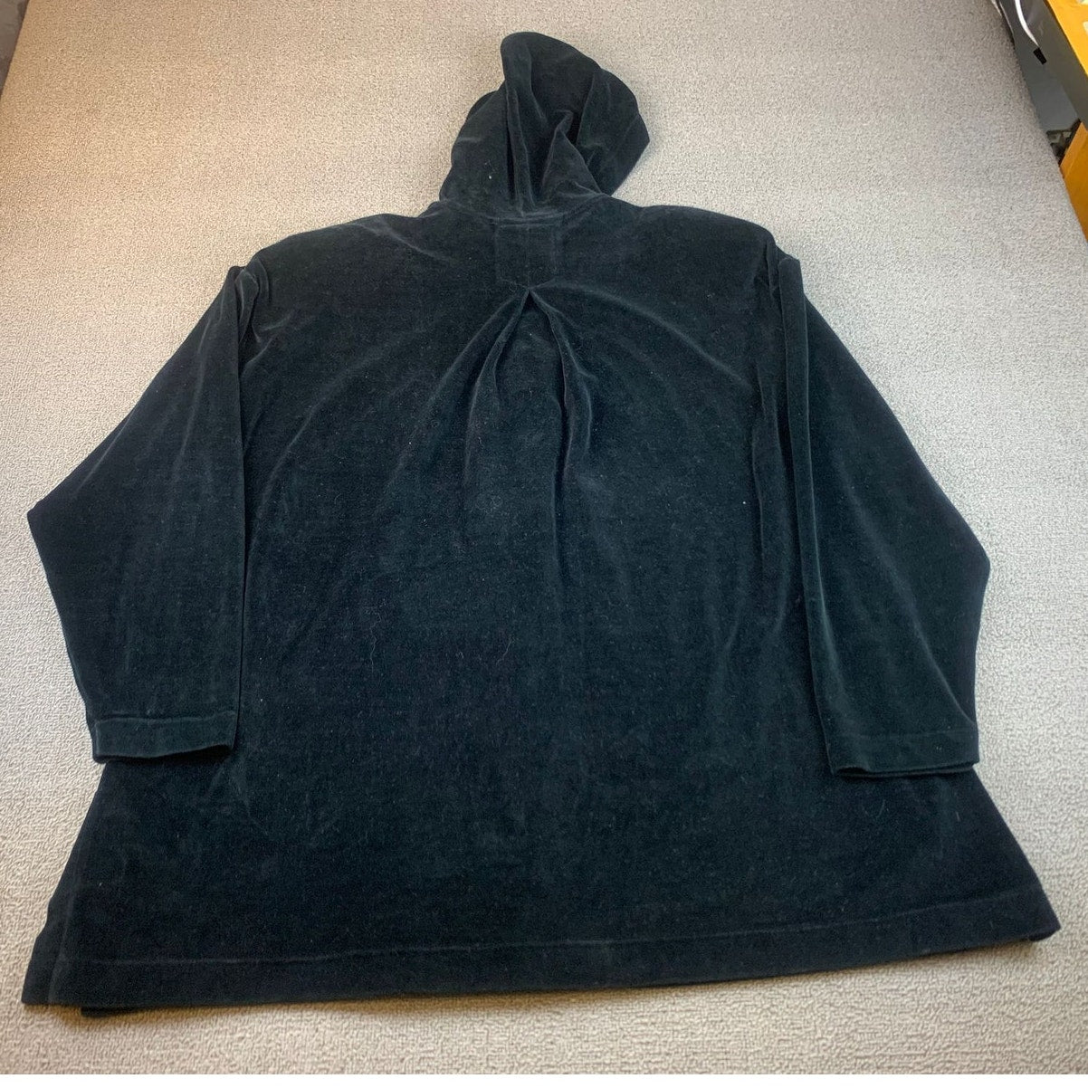 Vintage Regina Porter Women's Large Black Light Coat Button Front Sun Heart Moon