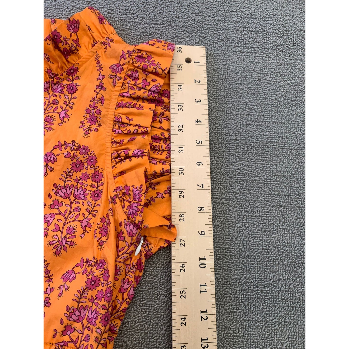 M.D.S. Stripes Women's Orange Floral Paisley Long Dress