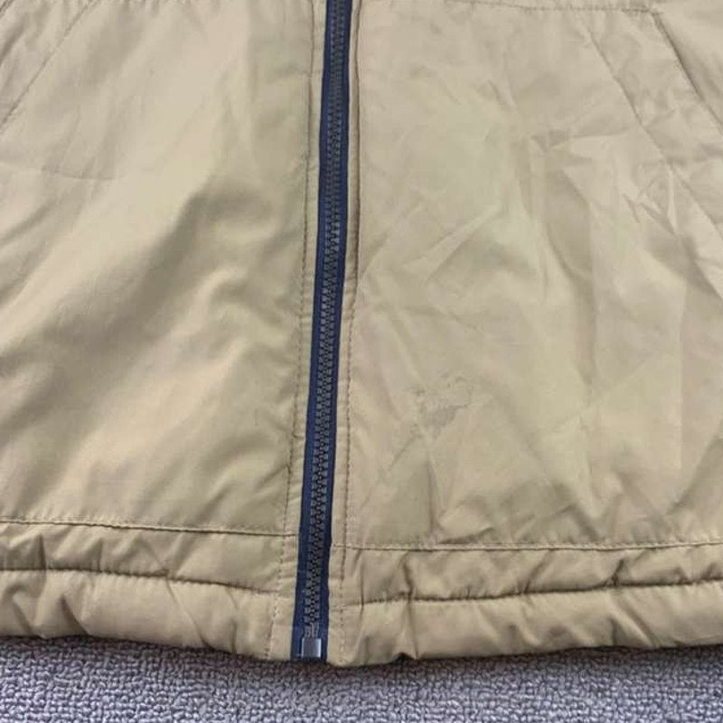 IZOD Jacket Men's XL Tan Quilted Lined Full Zip  Polyester Warm Winter Jacket