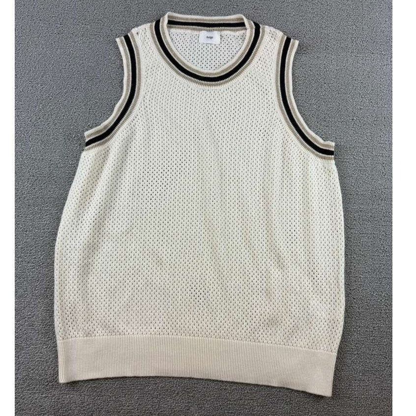 An’ge Mesh Tank Top Lazumba Women Small Trim Sleeveless Preppy