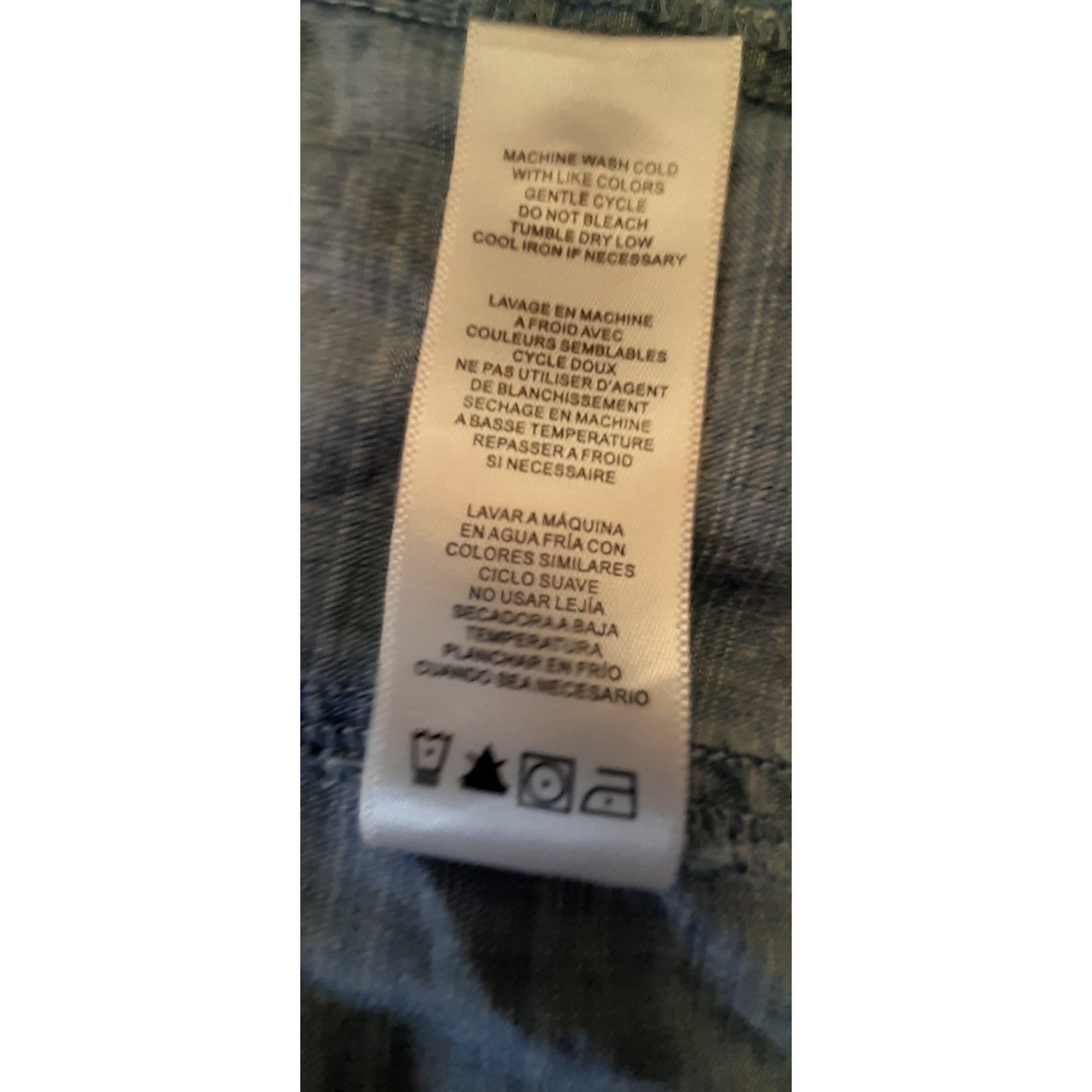 Splendid Collection Womens Small Denim Long Sleeve Polo Shirt