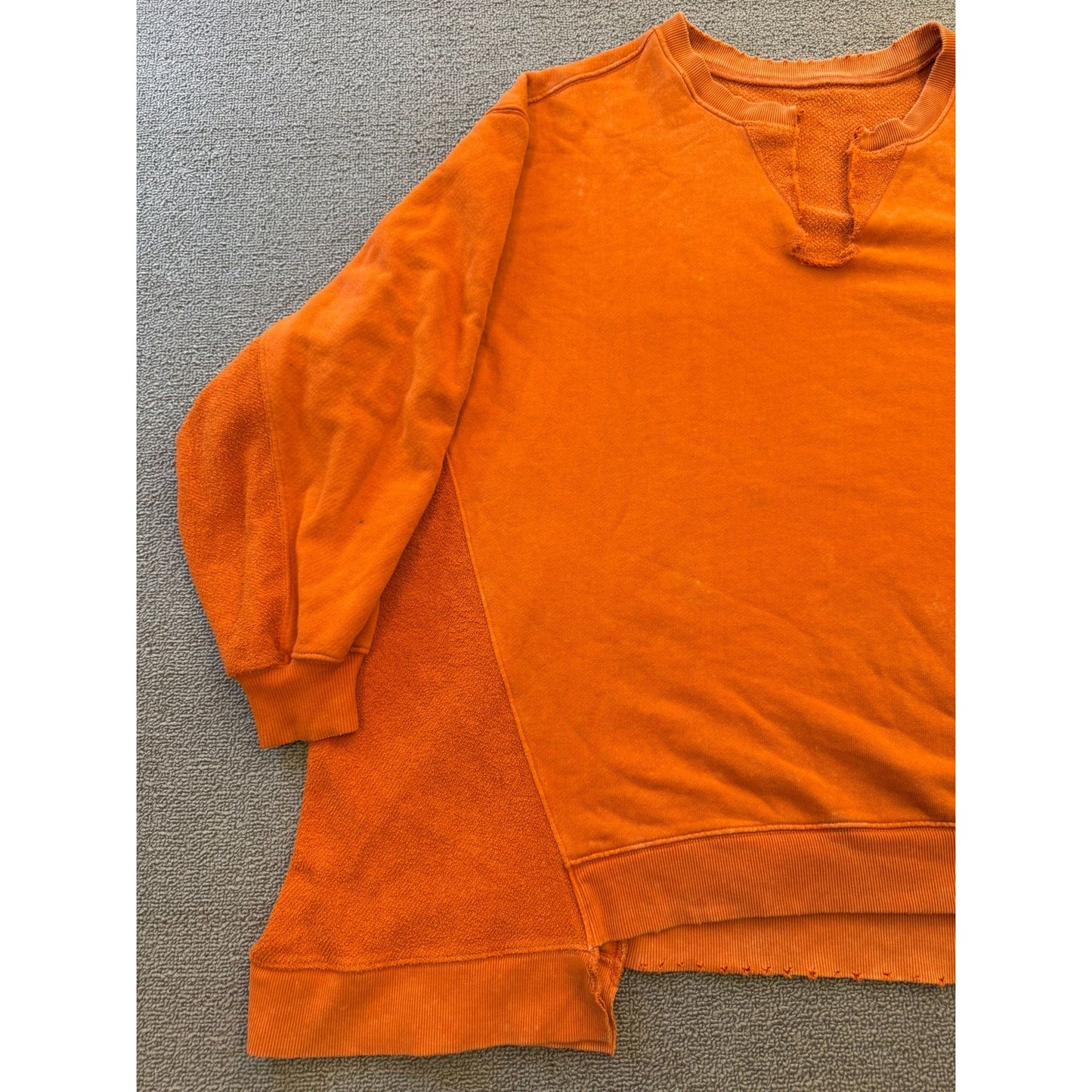 We The Free Women's Size Small Orange Pullover Sweater Baggy Over Size
