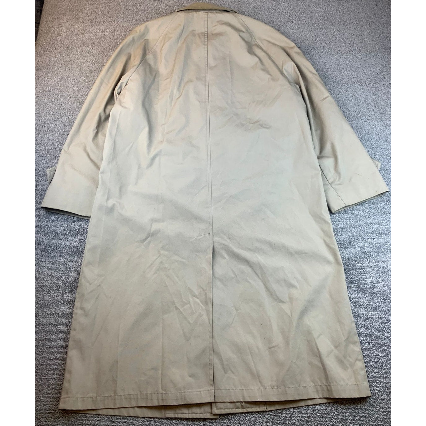 Vintage London Fog Men's Size 36 Regular Beige Full Length Trench Rain Coat
