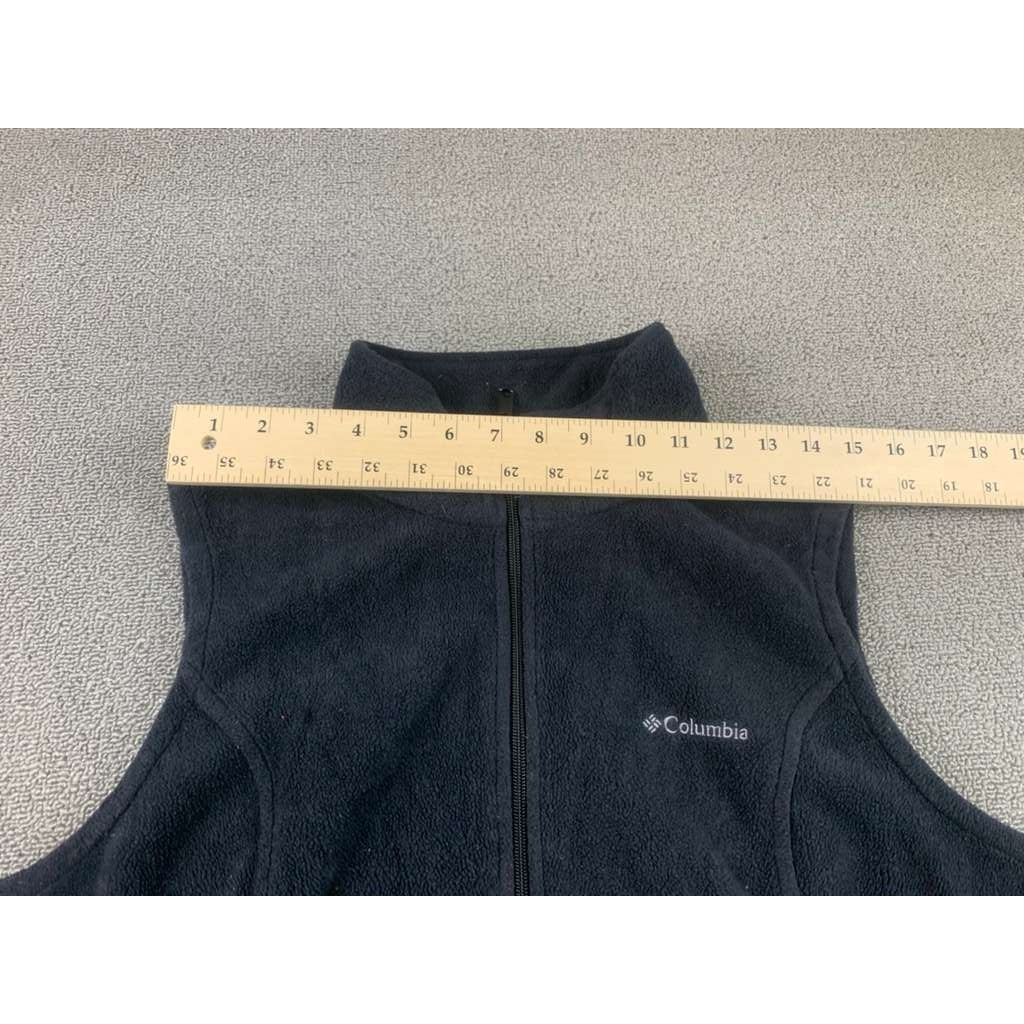 Columbia Sportswear Men's Large Black Full-Zip Fleece Vest for Outdoor Work Hike
