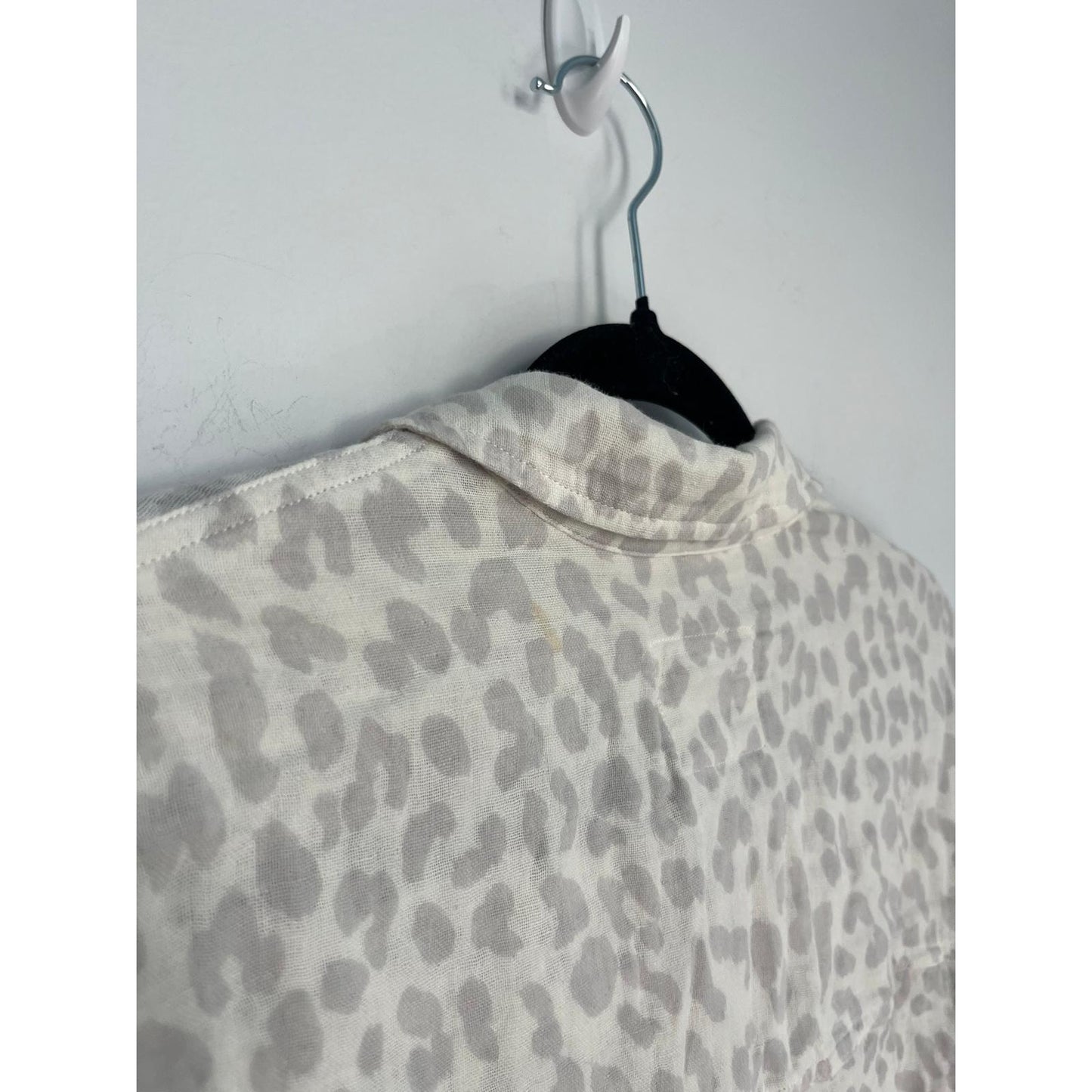 Rails Leopard Print Button Up Shirt Women Small Long Sleeve Lightweight Blouse