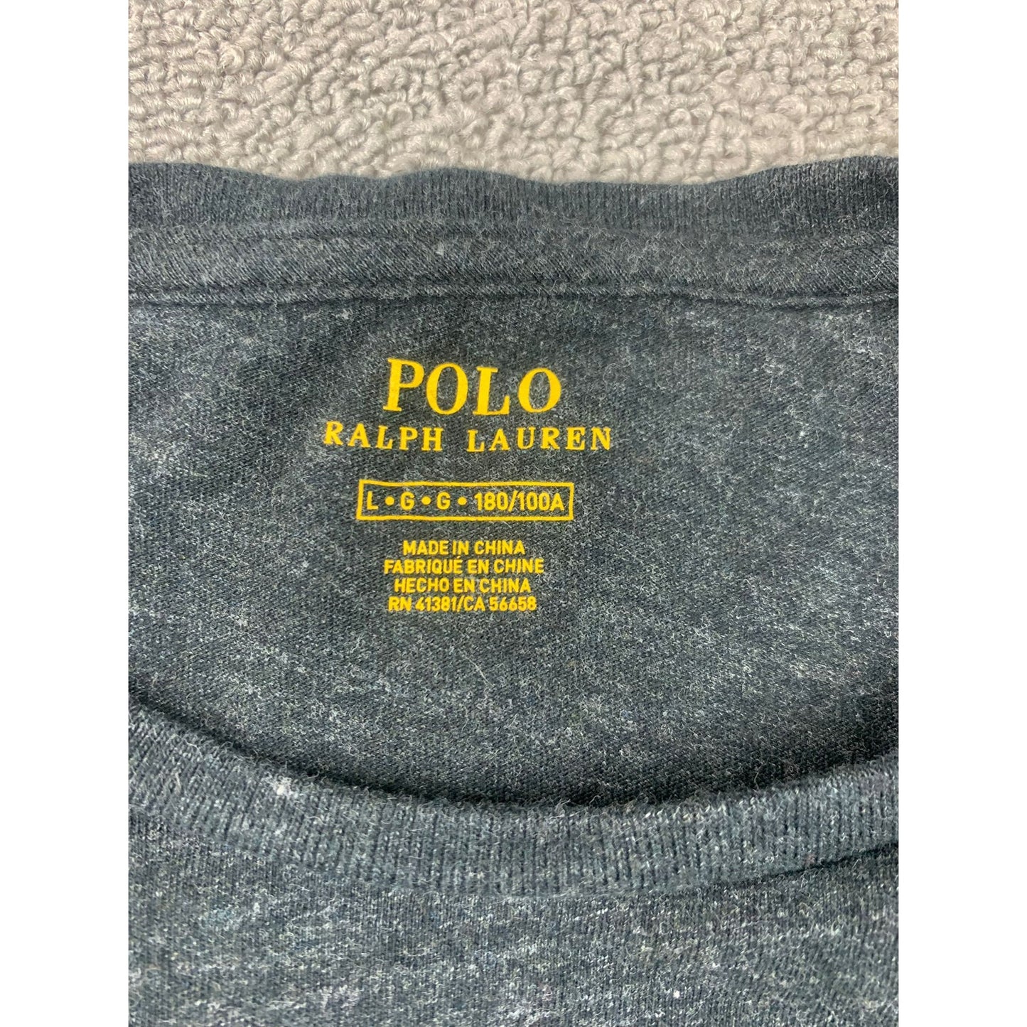 Polo Ralph Lauren Men Large Gray Long Sleeve Shirt