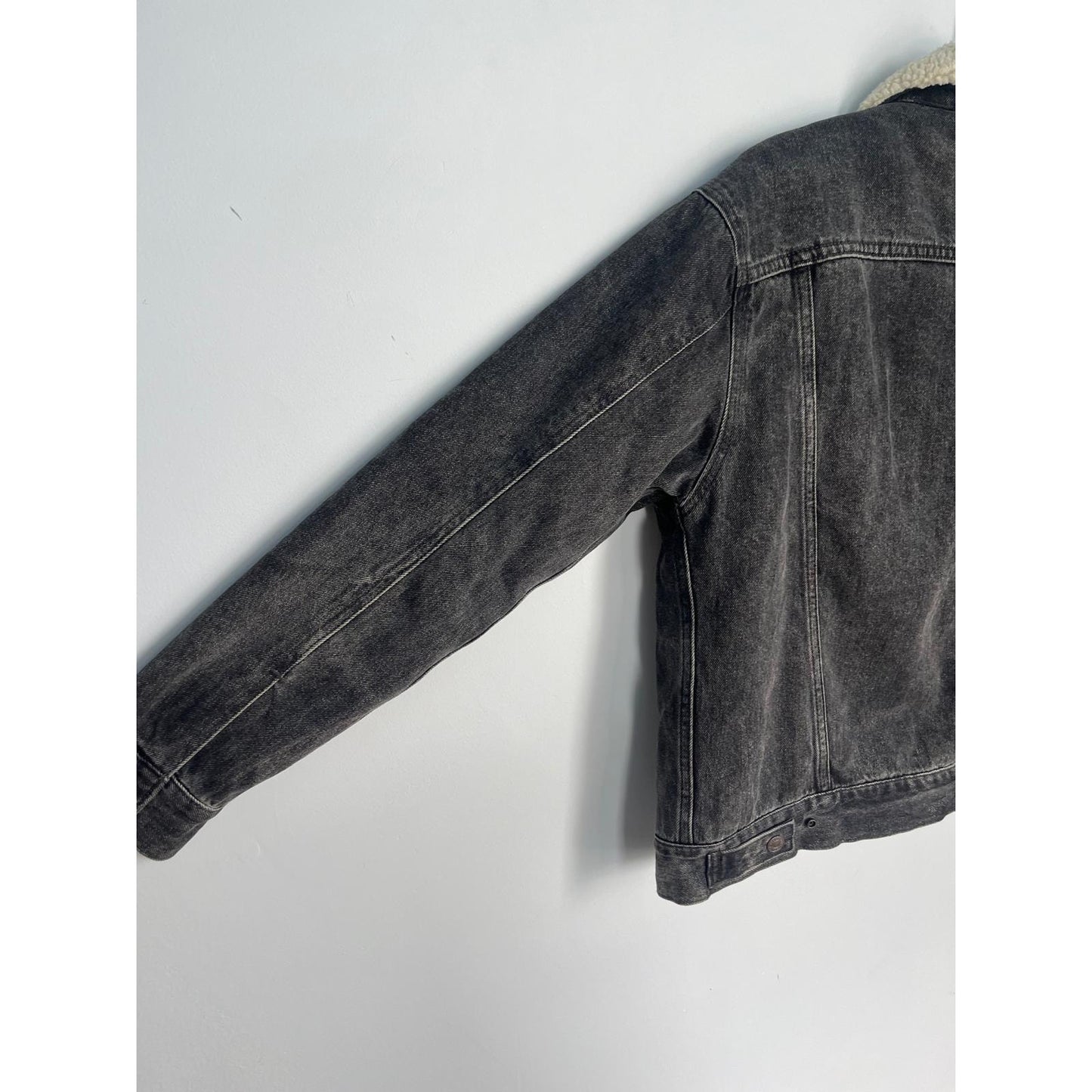 Levis Premium Sherpa Denim Jacket Women S Black Fleece Lined Trucker