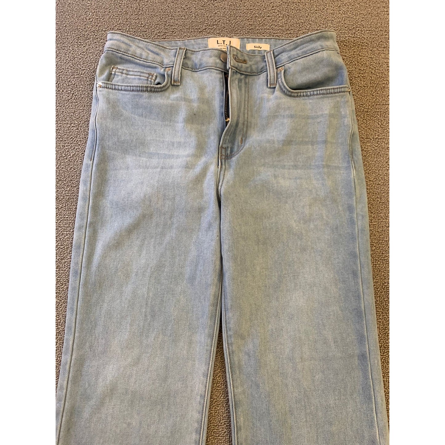 L.T.J. Letter to Juliet Denim Sicily Women's 27 Blue Jeans Raw Hem
