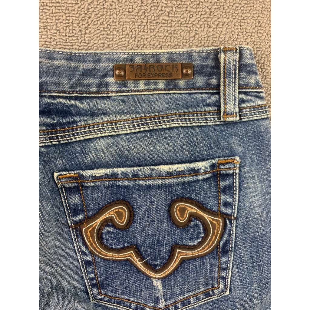 Y2K Rerock Express Jeans Women's 4 Regular Blue Bootcut Denim Pants