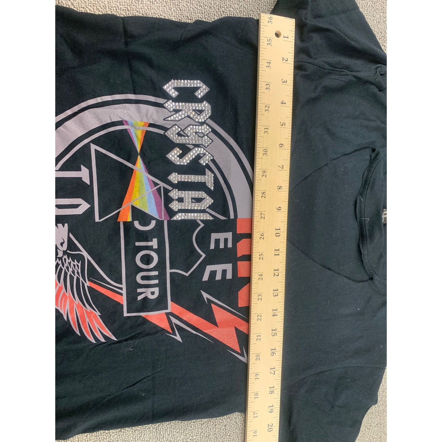 River Island Forever 21 M Black Crystal Lake Illinois Tour Rock Graphic T-Shirt