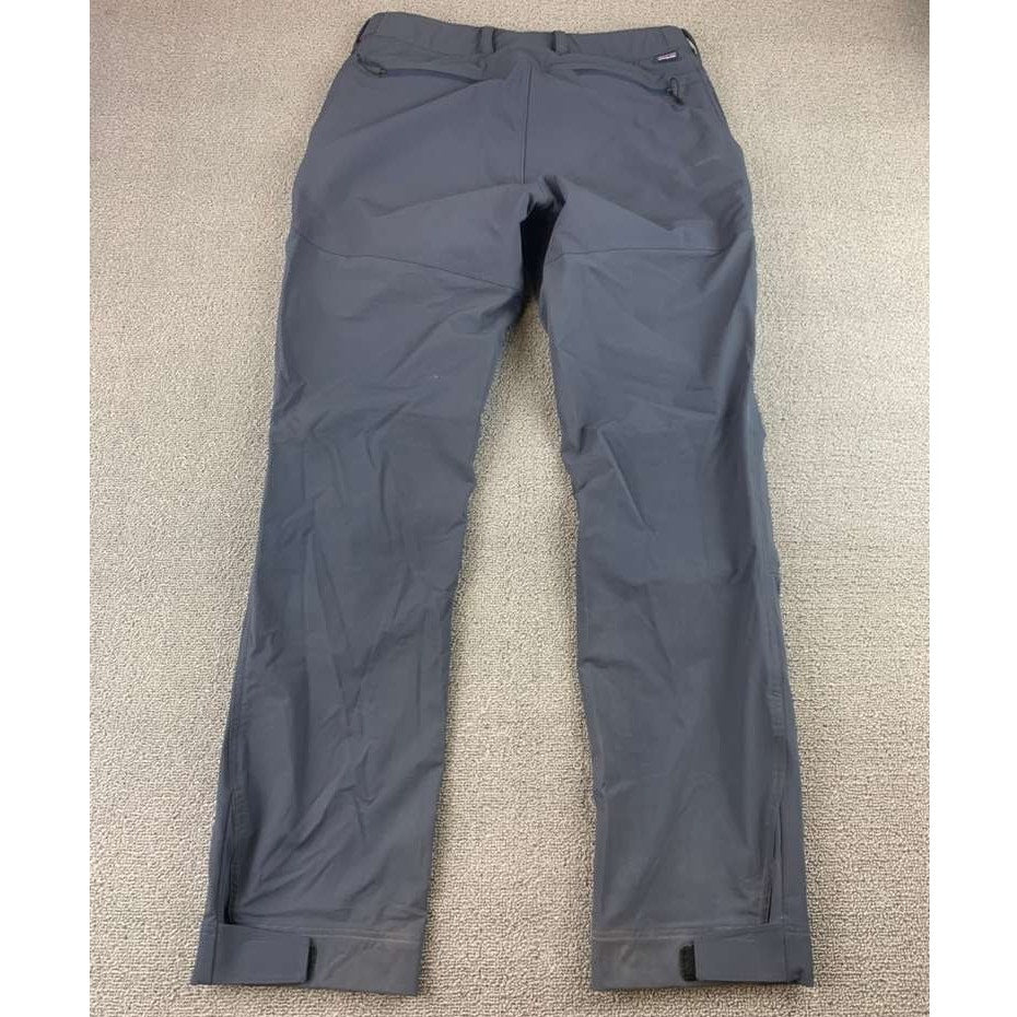 Patagonia Women 10 Gray Point Peak Trail Pants Hiking Nylon Blend Zip Pocket