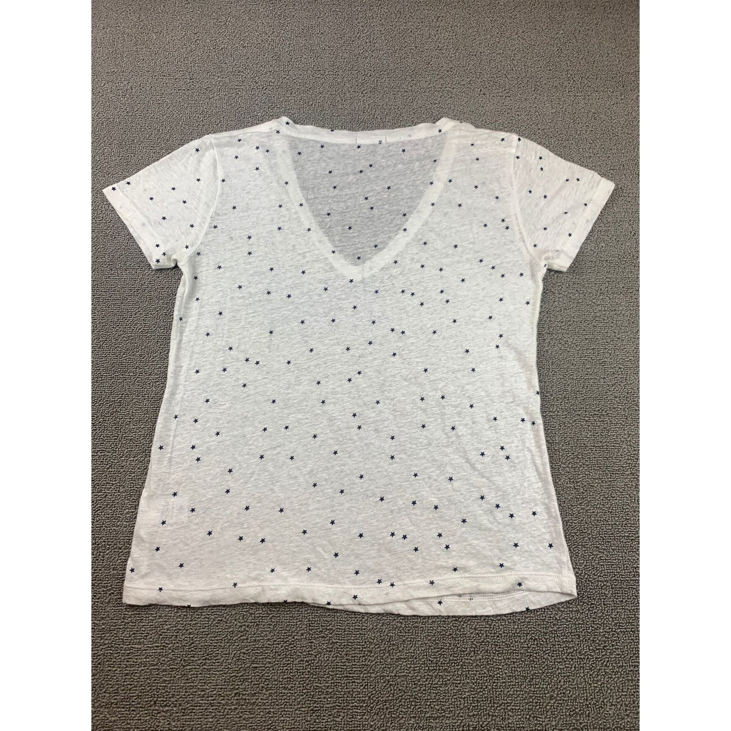 Rails Women Extra Small White Black Star Print V-neck T-shirt