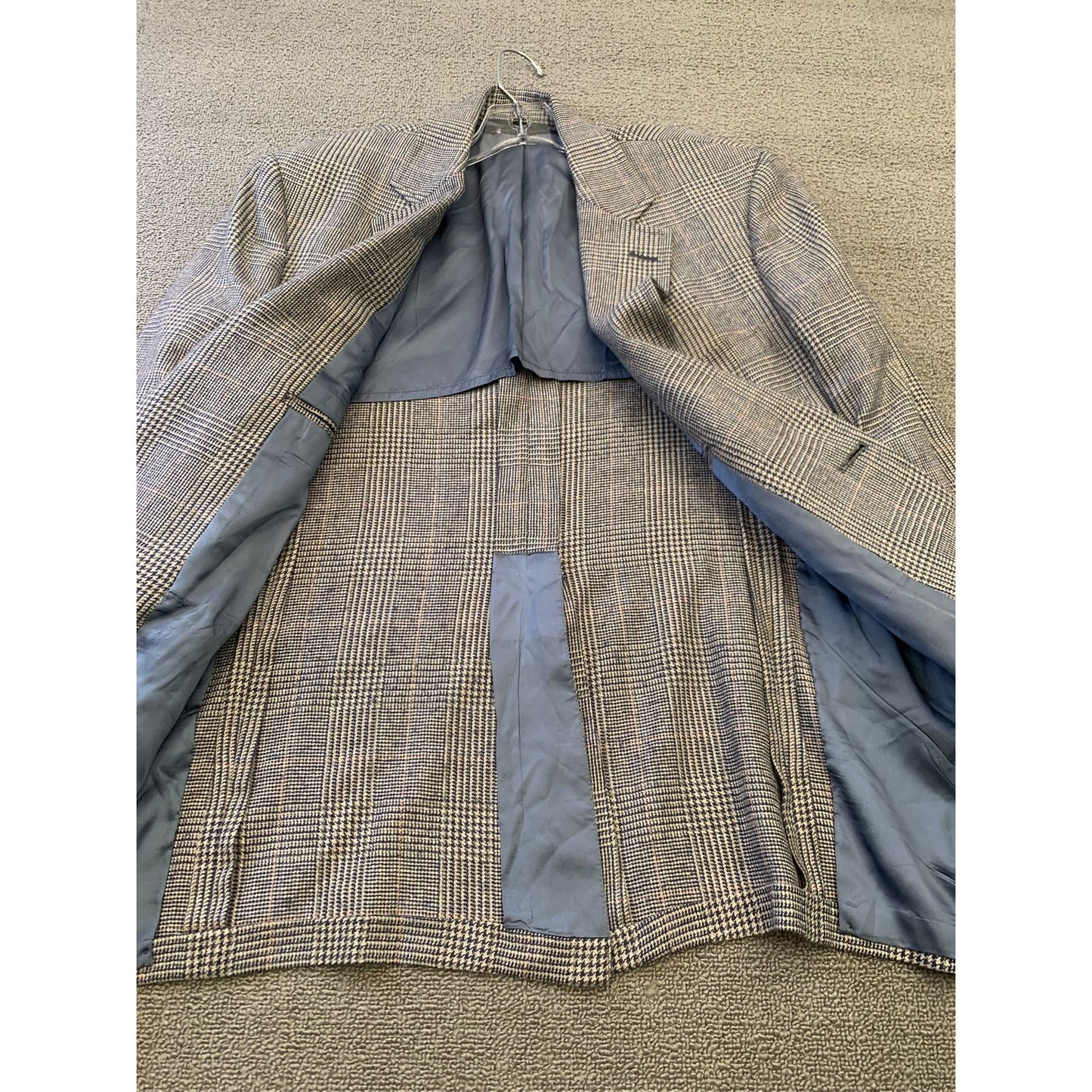 Vintage Brooks Brothers 346 Men's 42R Beige Plaid Wool Sport Coat Blazer