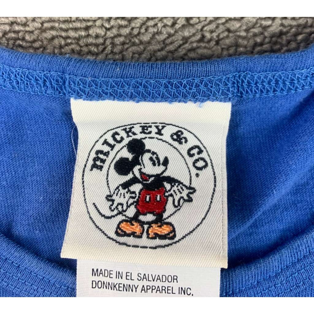 Disney Mickey & Co Goofy Varsity Tank Top Mens Large Blue 1 Graphic 90s Y2K